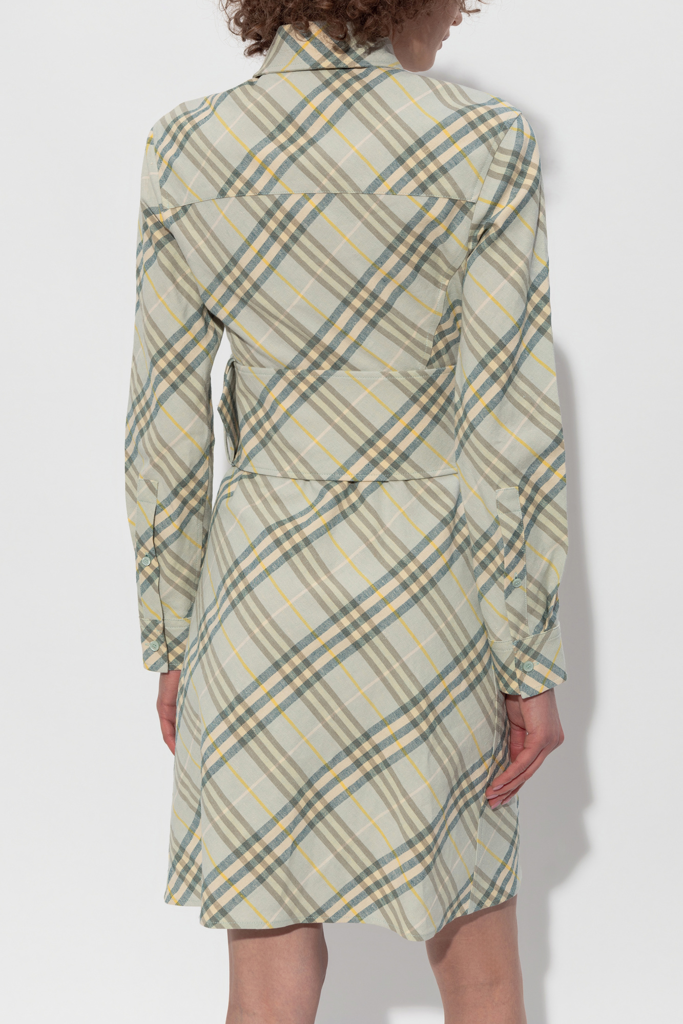 ワンピース BURBERRY LINEN AND COTTON DRESS 3AE6B50F-674D-4795-B211-